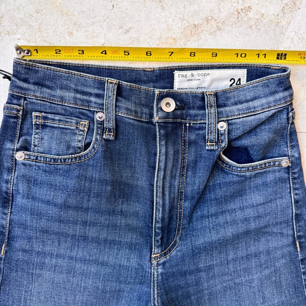 Rag & Bone Serena High Rise Blue Wide-Leg Jeans size 24 - Picture 8 of 13